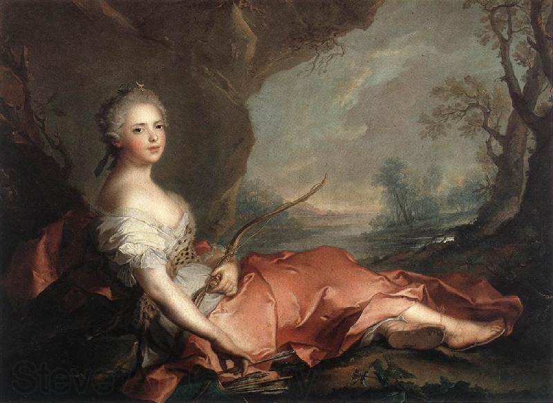 NATTIER, Jean-Marc Marie Adelaide of France as Diana sg Spain oil painting art